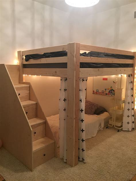 Diy Loft Bed With Slide Plans Ana White Playhouse Loft Bed DIY