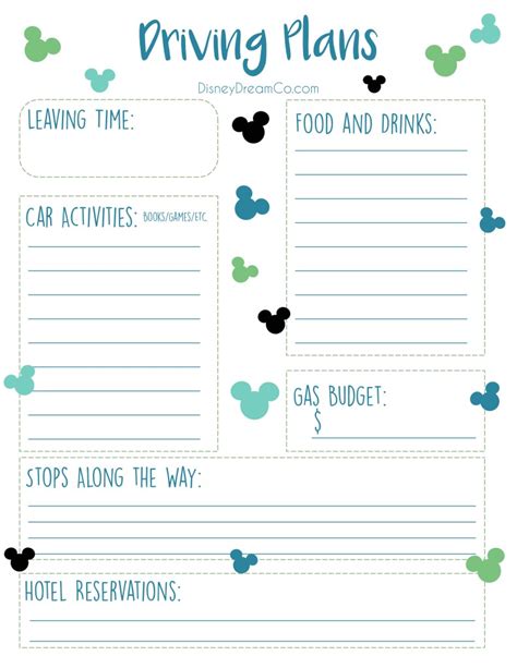 FREE Disney Planning Printables The Life Of Spicers