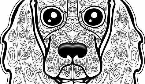 Dog Coloring Pages For Adults Easy - 30 dog images for coloring choose