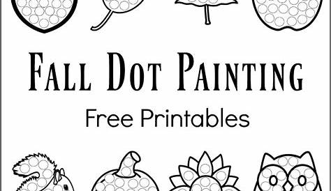 Free Dot Painting Printables