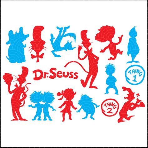 Dr Seuss svg, Dr Suess svg Package, cat in the hat svg, Dr Seuss Face