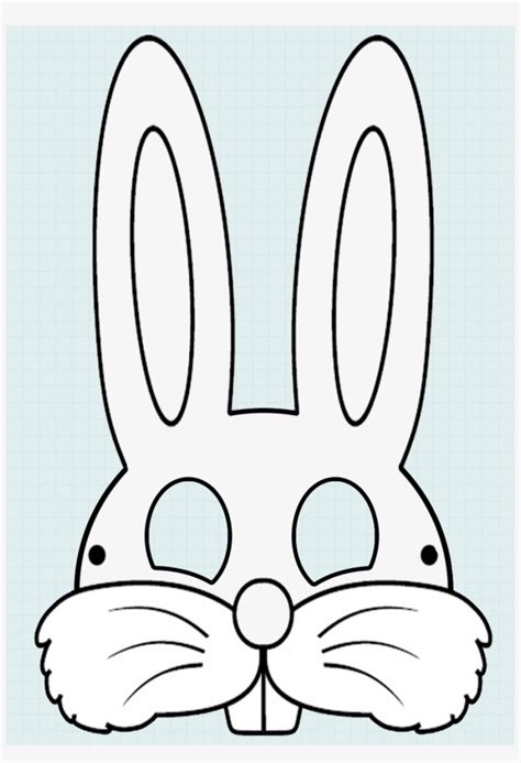 Easter Bunny Ears template Crafts Coloring Page