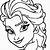 free elsa facwe coloring pages