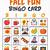 free fall bingo printable
