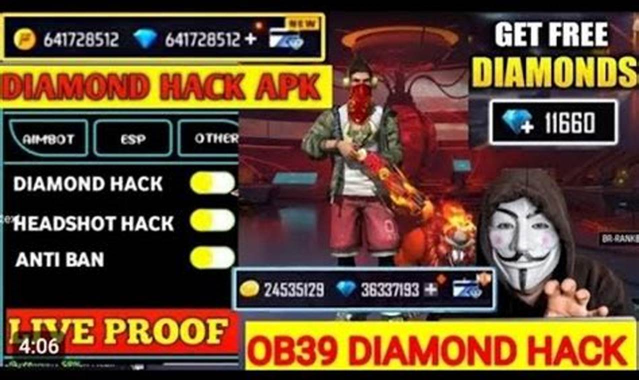 free fire max diamond hack 99999 mod menu apk download