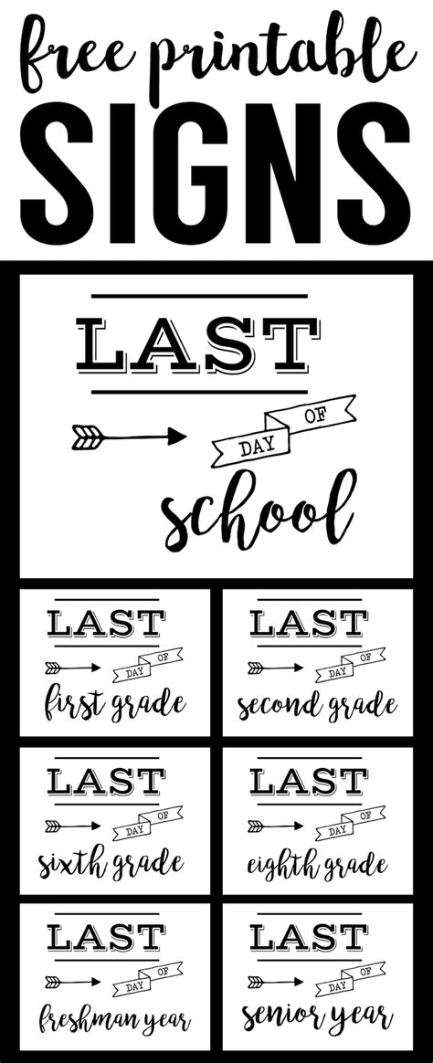 20+ First & Last Day of School FREE Printables