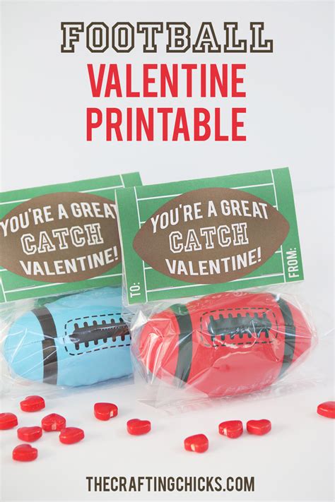 Football Valentine Cards To Print To Give With Football Toys