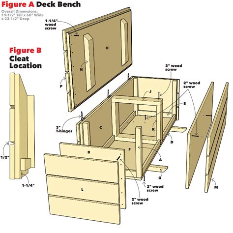 Outdoor Bench Plans Storage PDF Woodworking