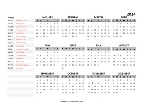 Free Google Calendar Template 2024