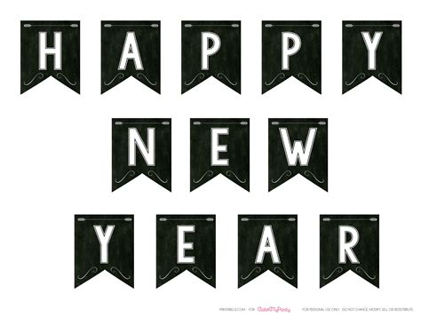 Free Happy New Year Banner Printable Pdf