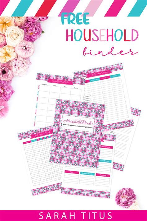 Household Binder Printables {110+ Pages} Household binder, Household