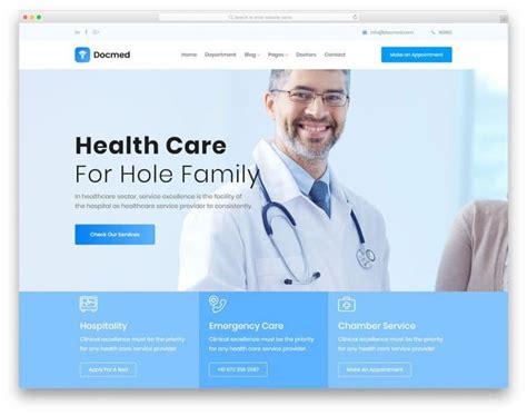 Bootstrap 4 Free HTML5 Medical Template for Responsive Healthcare and