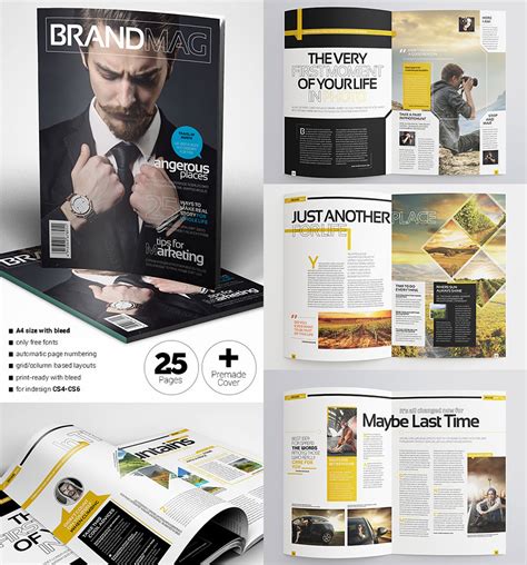 Free Fantastic Magazine Flyer Template with Colorful Abstract