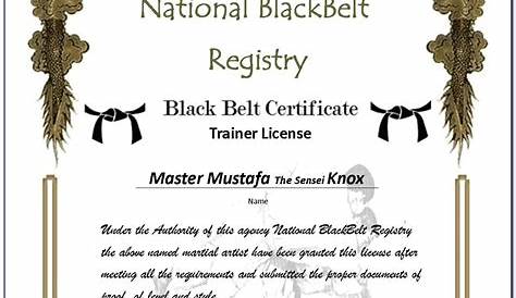 Martial arts award certificates– 20 + Different Templates for you to