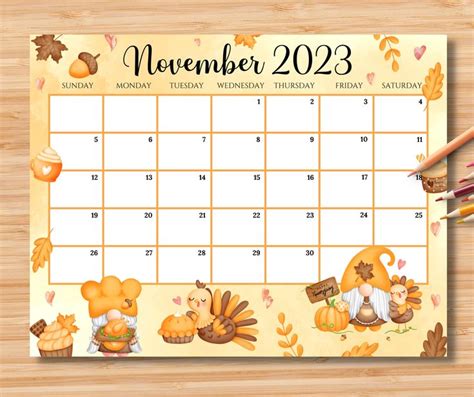 November 2015 Calendar is available at inkhappi! inkhappi