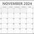 free monthly calendar template 2022 november