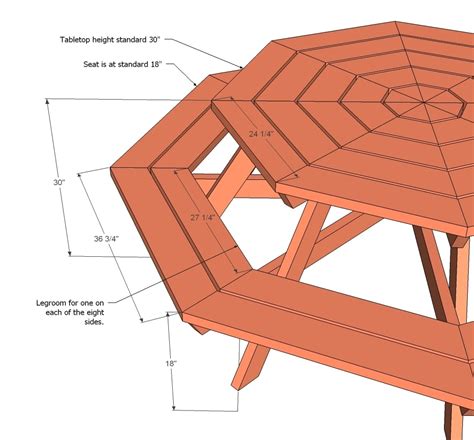 Plans For Octagon Picnic Table PDF Woodworking