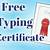 free online typing test with printable certificate