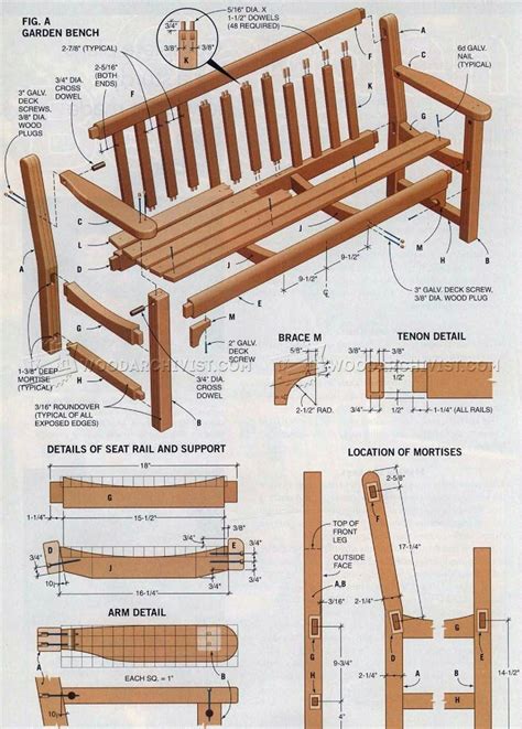 2037 Garden Bench Plans Outdoor Furniture Plans Doğadaki