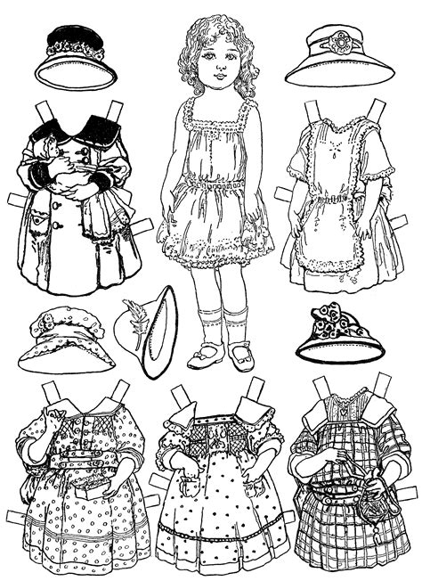Download 218+ Printable Paper Dolls Coloring Pages PNG PDF File Free