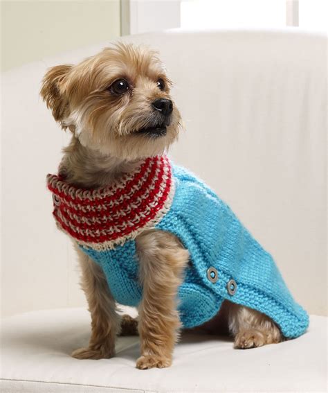 Bernat Knit Dog Coat, S Dog coat pattern, Dog sweater