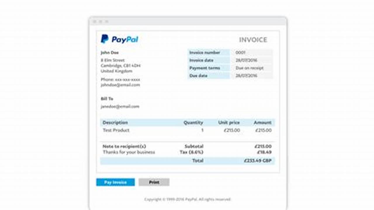Free PayPal Invoice Online: A Comprehensive Guide