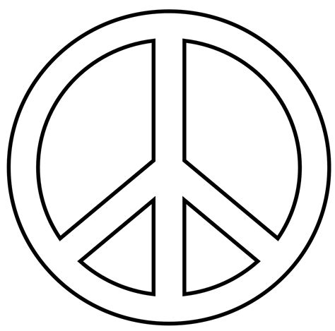 Coloring Page Sign Peace Symbol