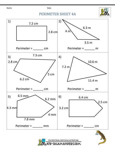 Perimeter worksheets, Area and perimeter worksheets, Area and perimeter