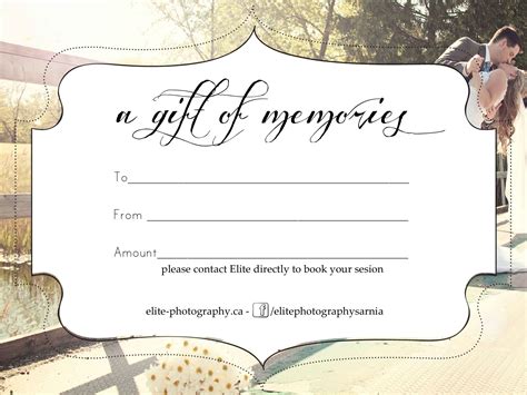 Photography Gift Certificate Templates 17+ Free Word, PDF, PSD