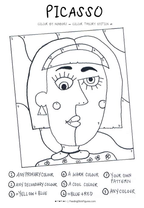 Pablo picasso to download for free Pablo Picasso Kids Coloring Pages