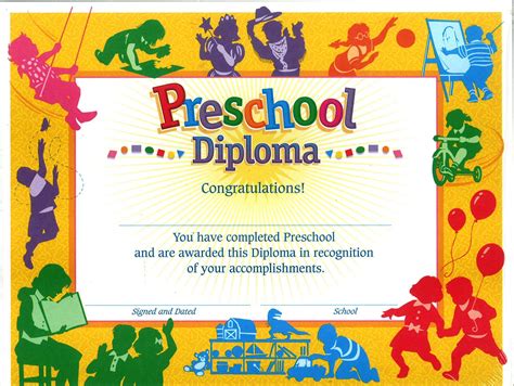 10 kindergarten graduation certificates to print free preschool