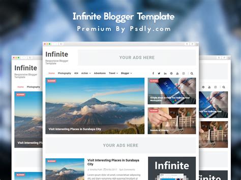 Infinite Responsive Blogger Template Premium Free 2020 Psdly