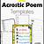 free printable acrostic poem templates