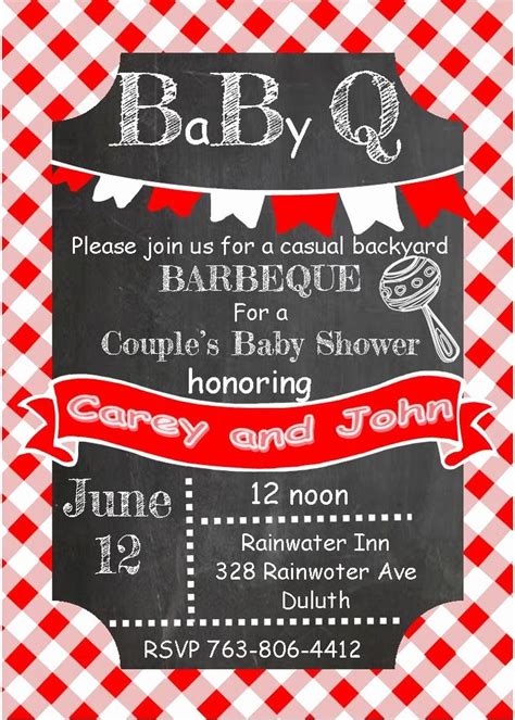 Baby Q Shower Invitations FREE Printable Baby Shower Invitations