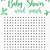 free printable baby shower word search game