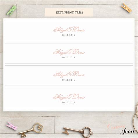 Belly Band Template, Elegant Calligraphy, Printable, Templett Instant