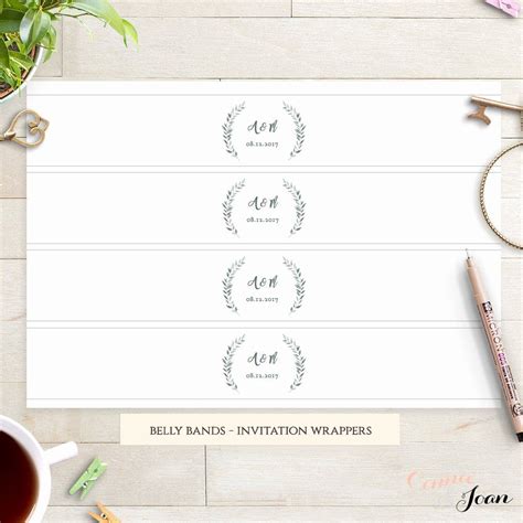 Free Printable Belly Bands and Tags for Your DIY Invitations Homemade