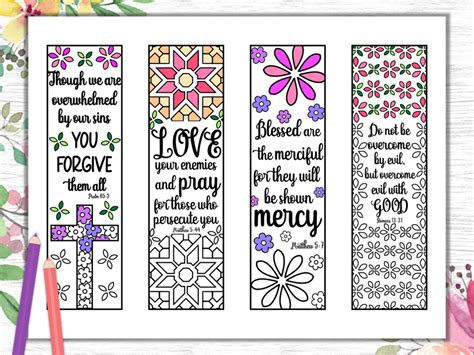 Bible Verse Bookmarks on the Name of the Lord DIY Full Color