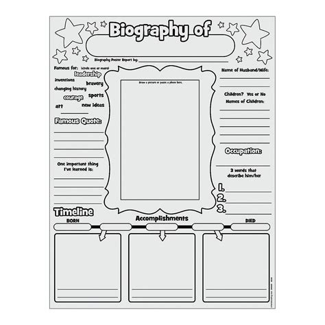Free Printable Biography Graphic Organizer Pdf