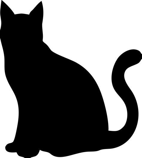 Black silhouette of cat Royalty Free Vector Image