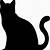 free printable black cat silhouette