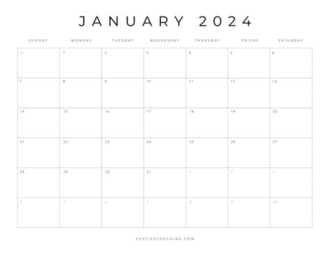 Free Printable Blank Calendar 2024: A Convenient Way To Stay Organized