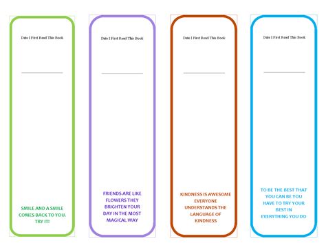 Microsoft Word Blank Bookmark Template Luxury Blank Bookmark Template