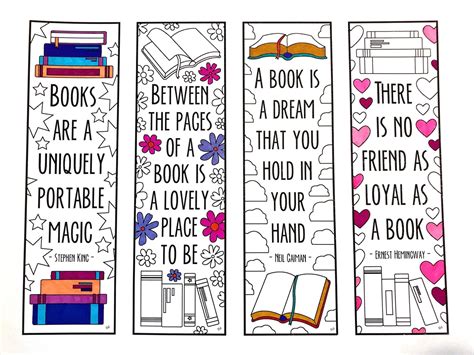 Free Printable Bookmarks With Quotes Pdf: Perfect For Book Lovers