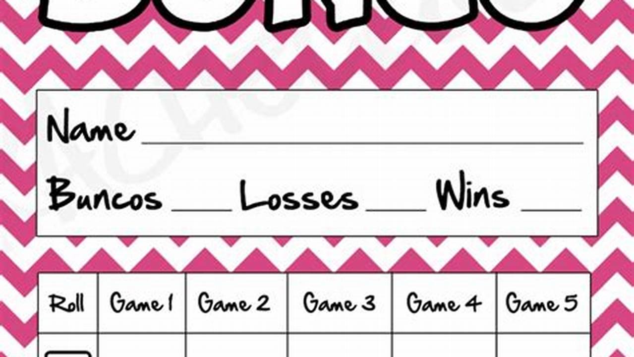 Free Printable Bunco Score Sheets: Your Guide to Smooth Gameplay