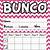 free printable bunco score sheets