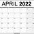 free printable calendar april 2022 uk baseball