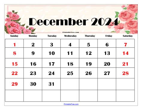 Free Printable Calendar Dec 2024