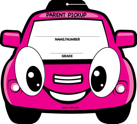 Free Car Rider Tags Template PRINTABLE TEMPLATES