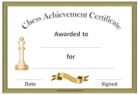 Chess Certificate Template Download Printable PDF Templateroller